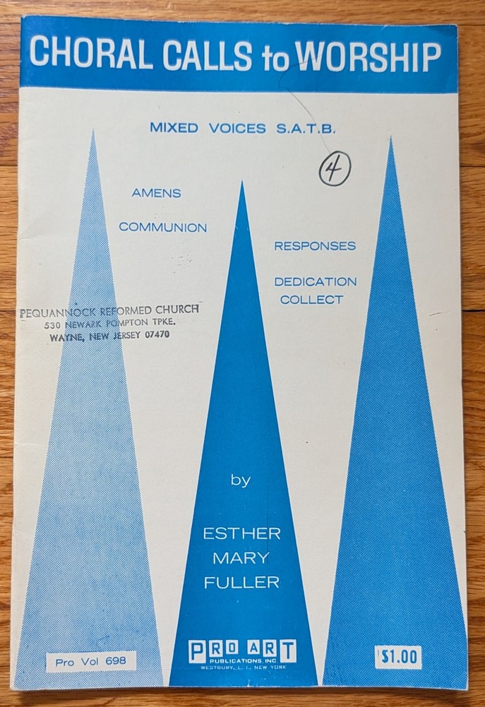 Choral Calls To Worship Choral Sheet Music SATB 1963 Worship