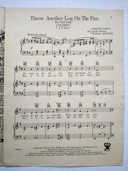 Throw Another Log on the Fire 1933 FOX TROT Irene Beesley Photo Vtg Sheet Music
