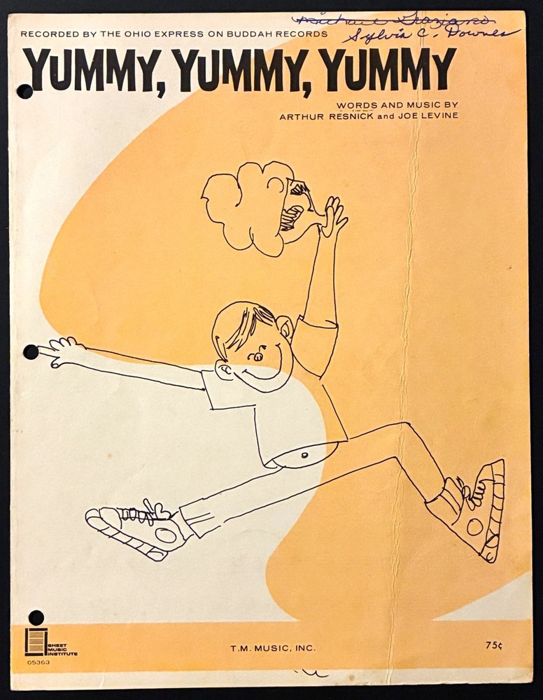 1968 OHIO EXPRESS « YUMMY, YUMMY, YUMMY » SHEET MUSIC – POP ROCK ERA CLASSIC