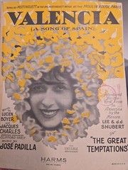 Valencia A Song of Spain Sheet Music J Padilla Great Temptations 1925 P/U/V T53