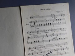 Into the Night – 1939 sheet music for High Voice & Piano – Clara Edwards