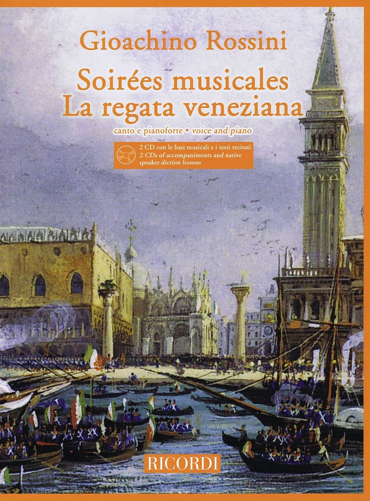 Soirees Musicales La Regata Veneziana for Medium/High Voice Sheet Music Book CD