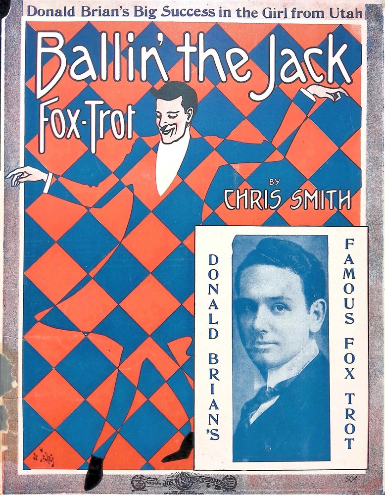 Ballin The Jack Sheet Music Piano Solo Donald Brian Chris Smith 1914 Fox Trot
