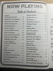 Sparrow, Now Playing You In Concert with…, Christian, Songbook