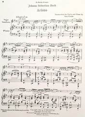 Arioso by Johann Sébastien Bach for Violin OR Cello and Piano