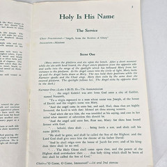 Holy Is His Name Christmas Choir Songbook Cantata Music 1960 Lillenas Piano