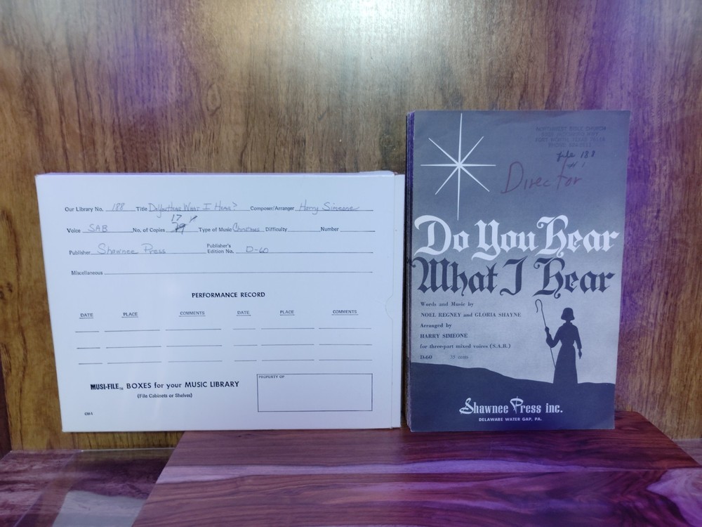 Do You Hear What I Hear? Choral Sheet Music SAB Harry Simeone Shawnee Press Lot