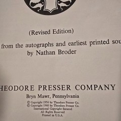 Mozart: Sonatas And Fantasies For The Piano/Broder/Theodore Presser Co HC Sheet