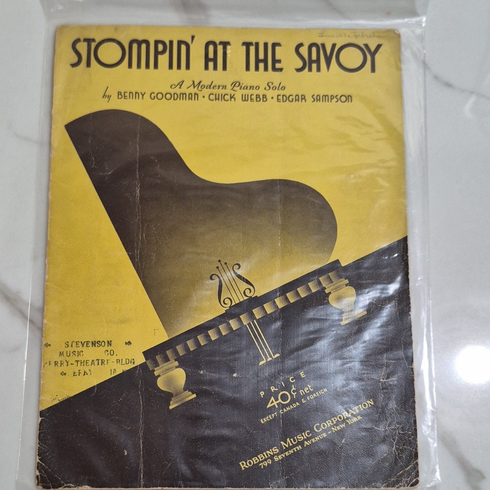 Robbins Music Corp. Stompin&rsquo; At The Savoy Piano Sheet Music Jazz