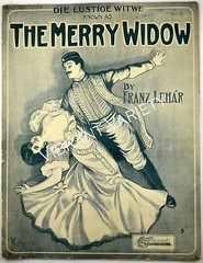 The Merry Widow By Franz Lehar 1908 Sheet Music Art cover By Jenkins~ Dancers~