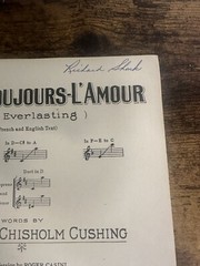 SHEET MUSIC French and English L&rsquo;Amour-Toujours L&rsquo;Amour Piano 1940