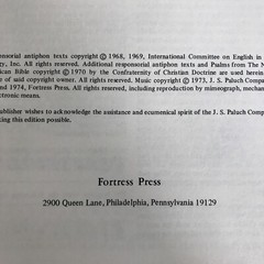 VINTAGE « THE PSALMODY FOR THE DAY »; SERIES A; FORTRESS PRESS; 1973; 80 pages