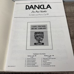 Six Airs Varies, Op. 89, for violin and piano; Charles Dancla (Carl Fischer)