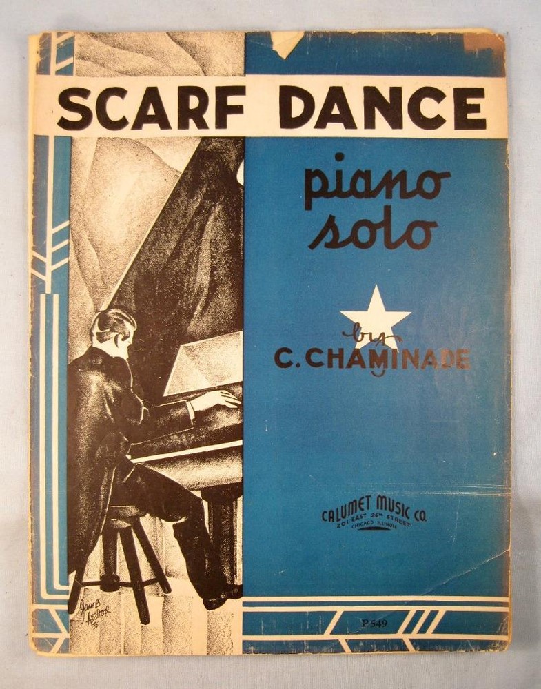 Scarf Dance Sheet Music Vintage 1935 Piano Solo C Chaminade Mort H Glickman (O)