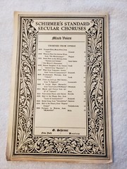 Schirmer&rsquo;s Standard Secular Choruses for Mixed Voices
