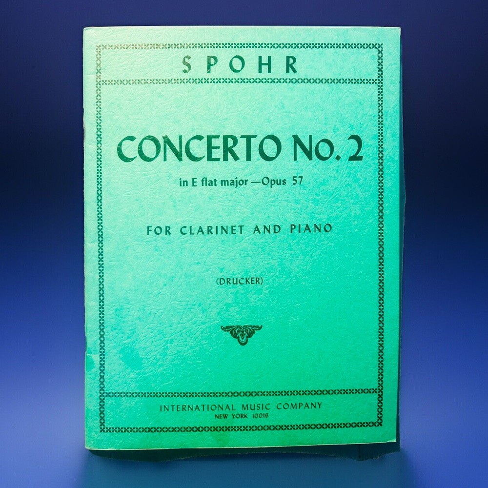 Spohr Concerto No 2 in E flat major OPUS 57 for Clarinet & Piano – Intl Music Co