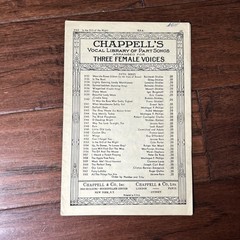 Chappells Vocal Library 3 Female Voices Sheet Music 3153 In The Still Of The Nig