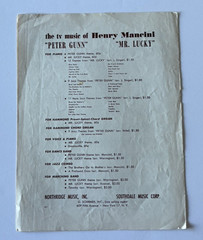 1959 & 1960 Bonanza Theme Song from Television Production Sheet Music