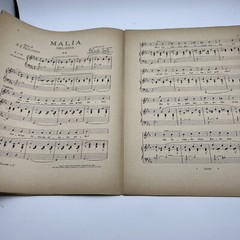 HAOLO TOSTI “MALIA” very Scarce/Rare Sheet music Paola Tosti Italy B1110