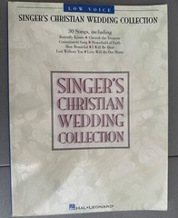 MUSIC BOOK -LOW VOICE – Singer&rsquo;s Christian Wedding Collection piano guitar, alto