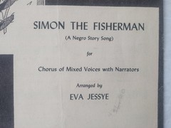 SIMON THE FISHERMAN EVA JESSYE Chorus of Mixed Voices w/Narrators Laurel Octavo