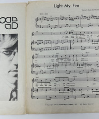THE DOORS LIGHT MY FIRE SHEET MUSIC Nipper Music Company 1967