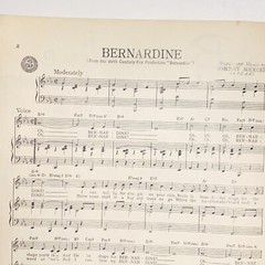 Vintage 1957 Bernardine Sheet Music Pat Boone Cover Photo