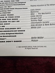 TOP HITS OF 1989 PIANO/VOCAL/GUITAR SONGBOOK MUSIC SHEET