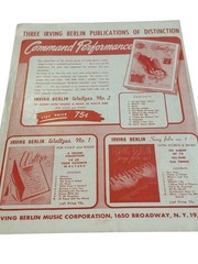 Irving Berlin White Christmas Sheet Music Piano Vocal Guitar Green Cover Vtg