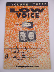 Melody-Aire Low Voice Singspiration VINTAGE Volume Three Sheet Music Book 1961