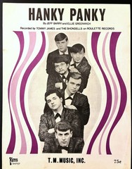 1966 TOMMY JAMES & SHONDELLS « HANKY PANKY » SHEET MUSIC – POP ROCK ERA CLASSIC