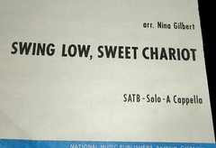 Choral Sheet Music « Swing Low, Sweet Chariot » SATB William Hall Chorale