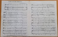 VANITY FAIR – Early In The Morning – Sheet Music – 1969