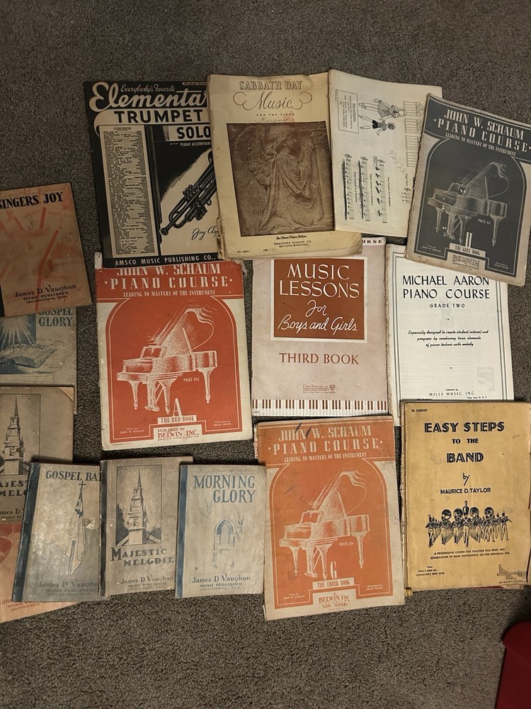 16 Old Music Books & Hymnals 1940’s
