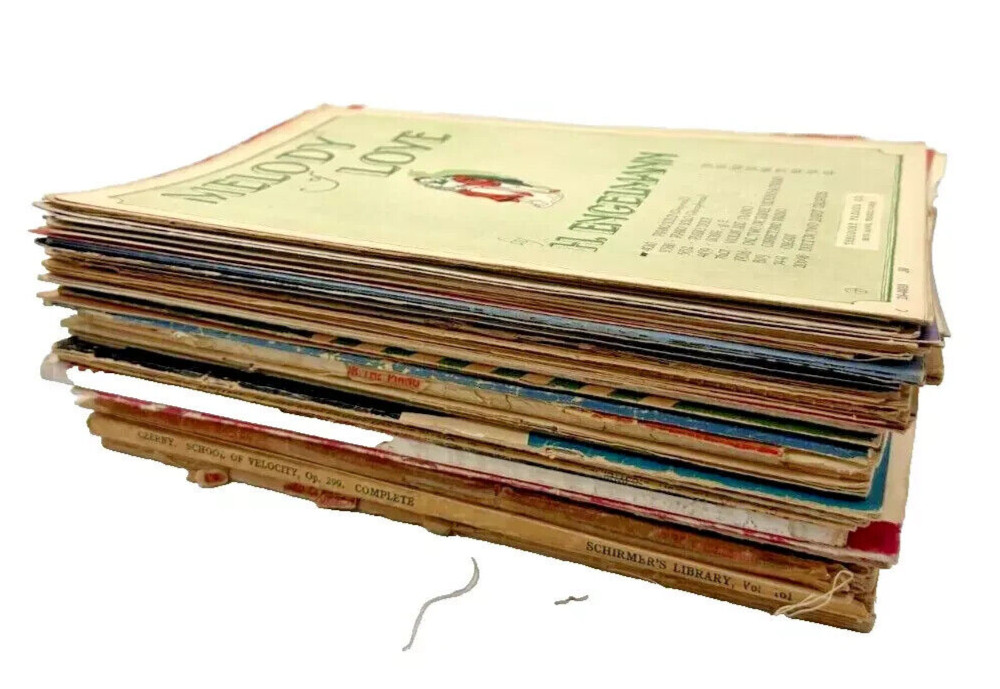 Vintage Sheet Instrument Piano Music Polka Wedding Plays Guitar Foreign Xmas