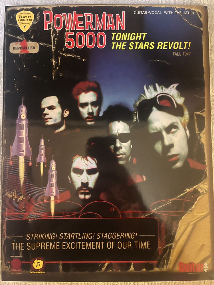 Powerman 5000 – Tonight the Stars Revolt – Guitar Tab / Tablature Book