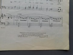 Create in Me – 1977 sheet music – SATB Vocal & Organ – Nancy & Bruce Muskrat