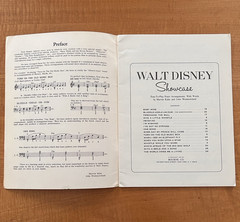 1967 WALT DISNEY Showcase Bourne Co- Piano Sheet Music Songbook 16 Songs w/Words