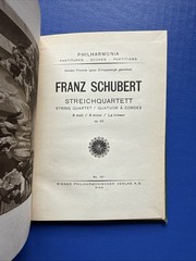 Schubert – String Quartet in A Minor Op. 29 – Hardcover Philharmonia Mini Score
