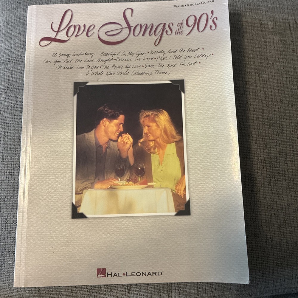 Love Songs of the 90&rsquo;s Sheet Music Songbook Piano Vocal Guitar Hal Leonard