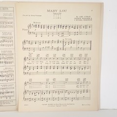 Vintage 1926 Mary Lou Sheet Music Wolverine Four Cover Photo
