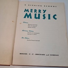 1939 Merry Music Songbook Vintage Hardcover School Book