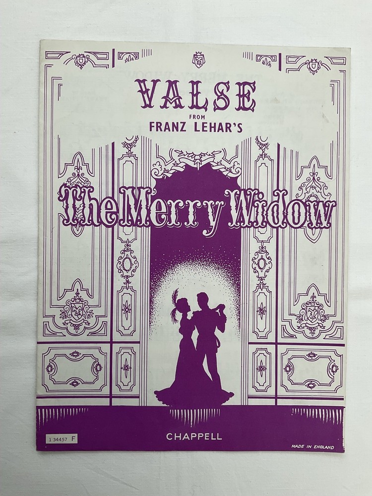 Franz Lehar Valse from The Merry Widow Piano Sheet Music.