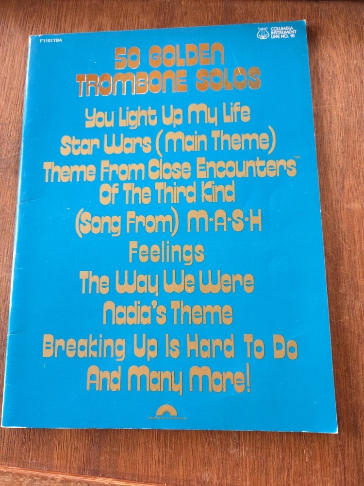 50 Golden Trombone Solos Columbia Instrument Line No. 18 F1101TBA 1980