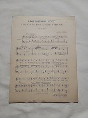 1904 Sheet Music  » I Wants To Pick A Vone With You » Rare Professional Copy