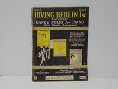Irving Berlin Universal Dance Folio No 13 For Piano W/ Ukulele Arrangement 1927