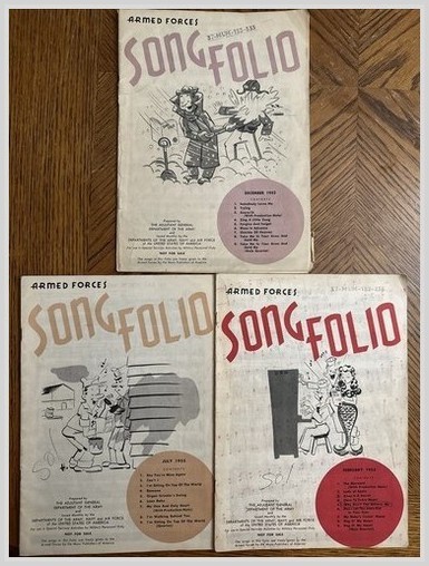 Mermaid Quartet 1950s Song Sheets: Armed Forces Folio USO Show Tunes (3)
