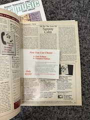 Lot 2 Vintage Sheet Music Magazines 1982 Easy Organ + 1988 Sammy Cahn Piano
