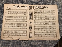 1927 Lindermann German Drinking Song Sheet (Trink Trink Bruderlein Trink)