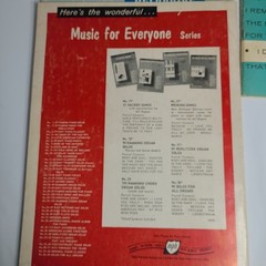 Vtg Lot of 4 1950-1960&rsquo;s Organ Sheet Music Books Produced by Various Publishers.